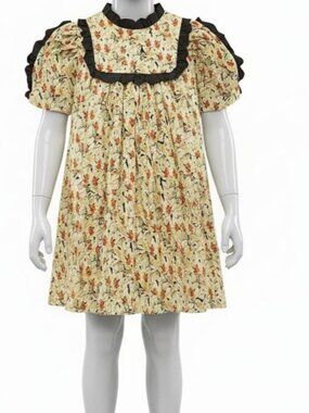 Kika Vargas Little Girls' Yellow Smock Dress Size 2